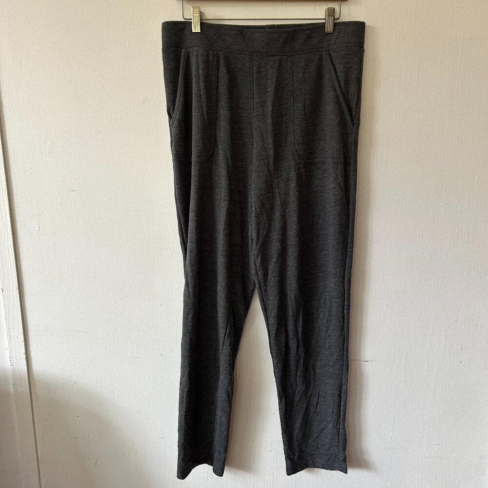 Christopher & Banks‎ Gray Lounge Pants Womens Large Gray Elastic Pockets Cozy
